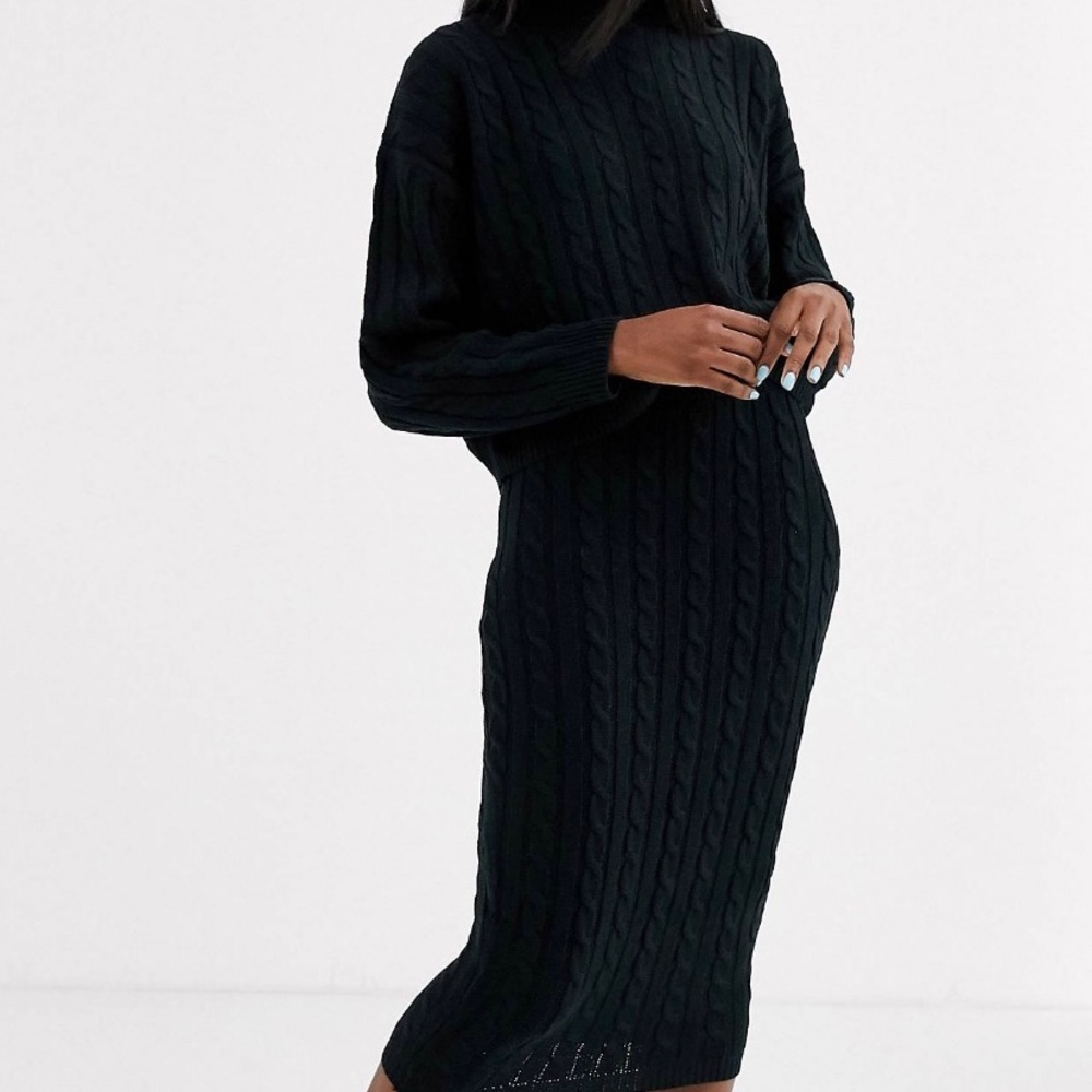 2-pc Cable Knit Skirt Set